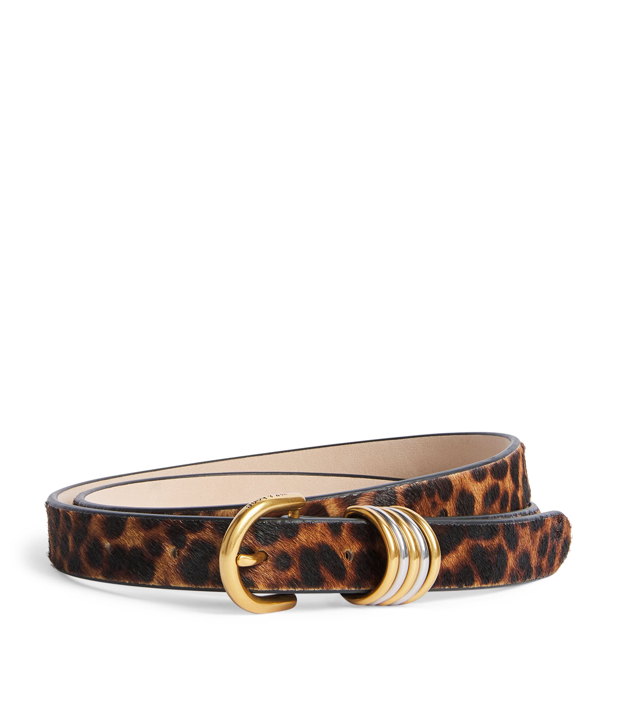 Rag & Bone Calf Hair Leopard Sasha Belt Lephc