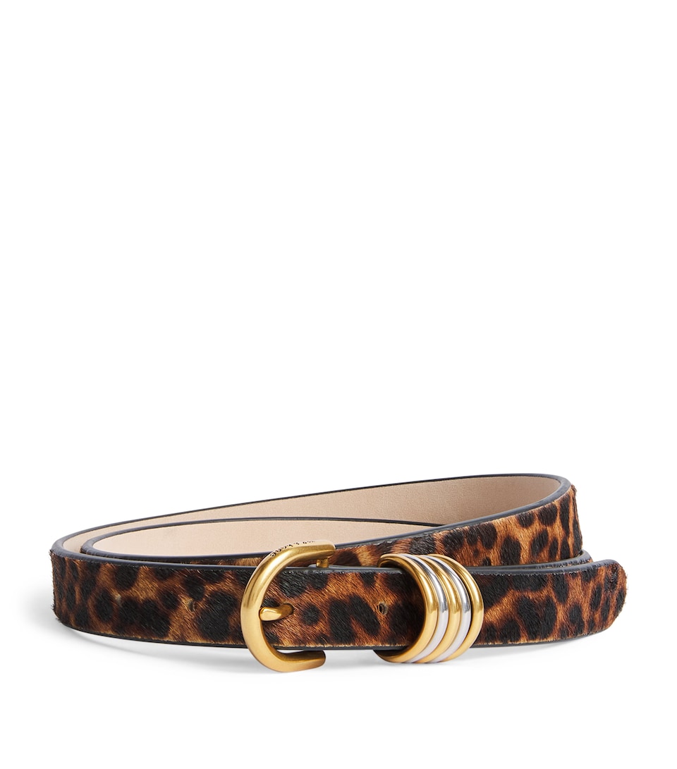 Rag & Bone Calf Hair Leopard Sasha Belt Lephc