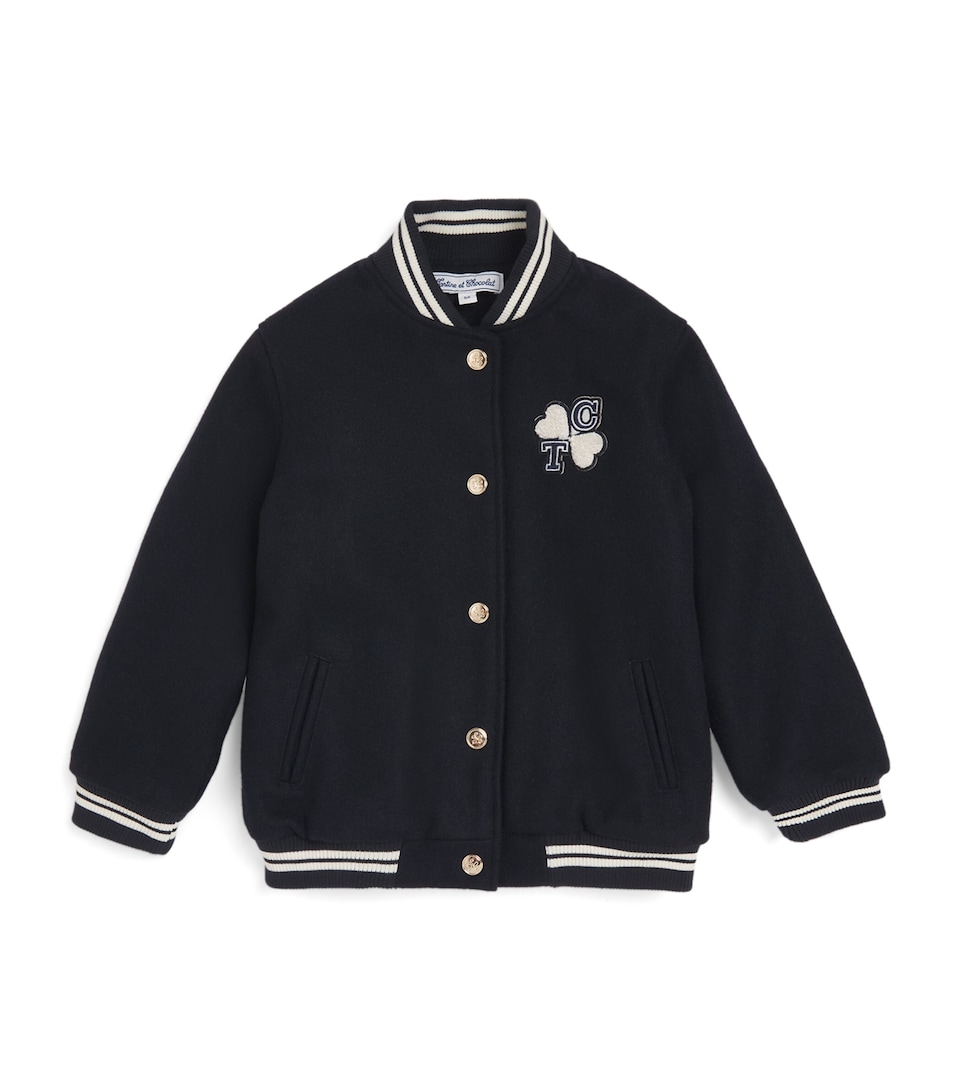 Tartine et Chocolat Wool-Blend Logo Appliqué Jacket (2-14 Years)
