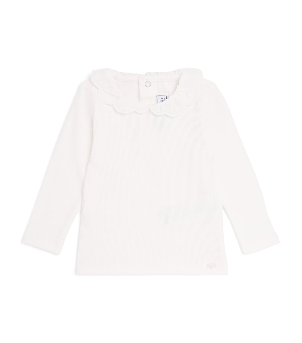 Tartine et Chocolat Stretch-Cotton Ruffle-Collar Top (3 Months-4 Years)