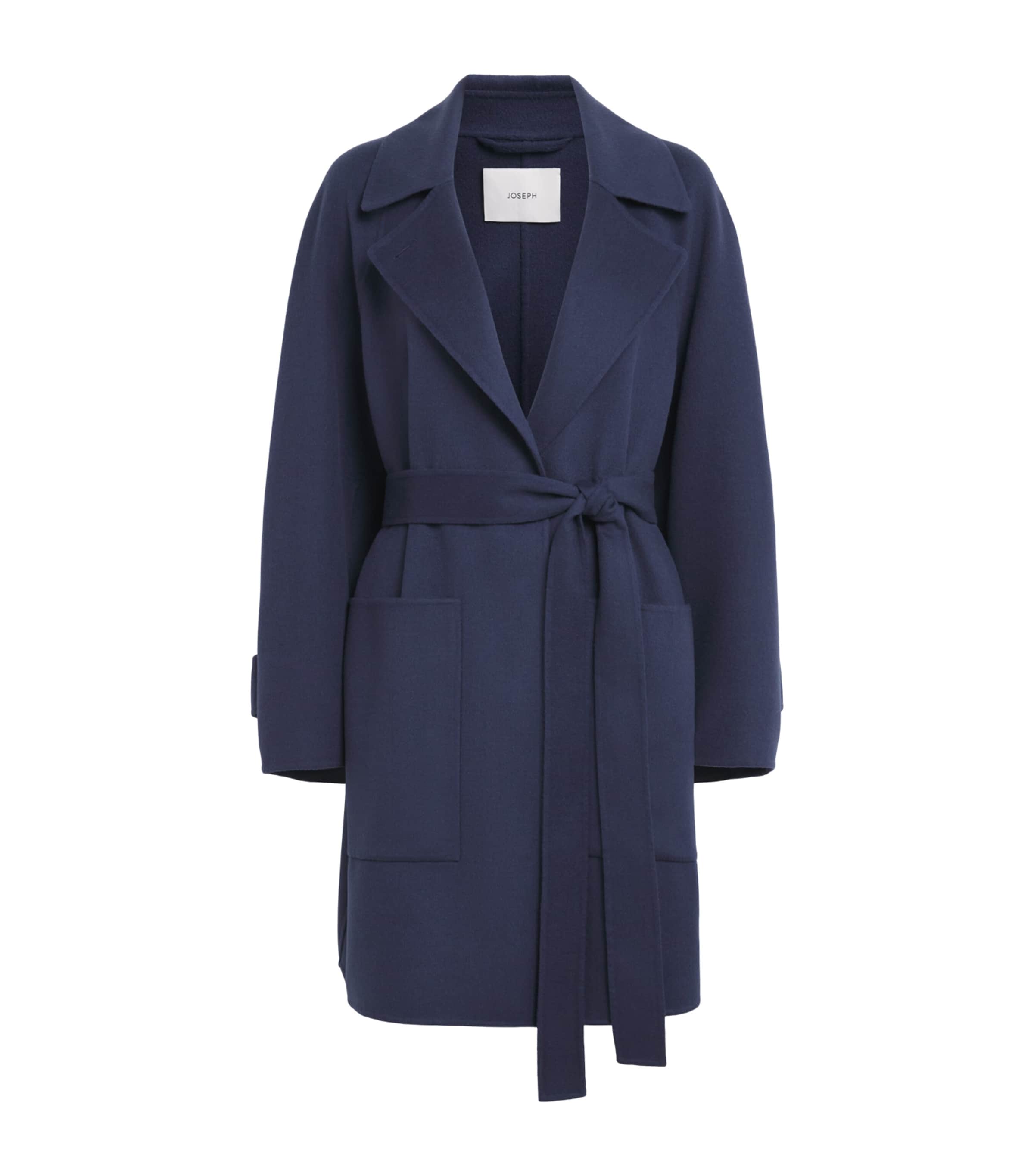 Joseph Womens Wool-Silk Frankie Overcoat Dark Mineral