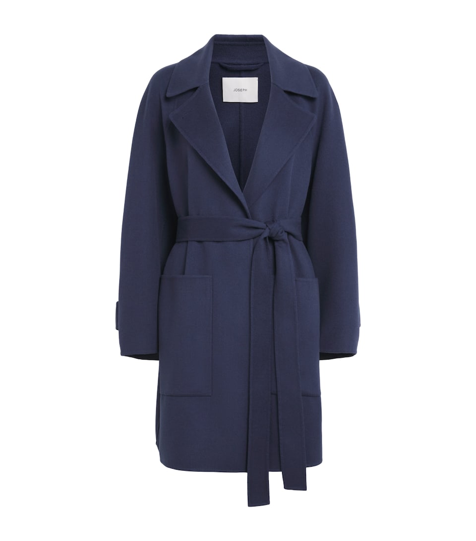 Joseph Womens Wool-Silk Frankie Overcoat Dark Mineral