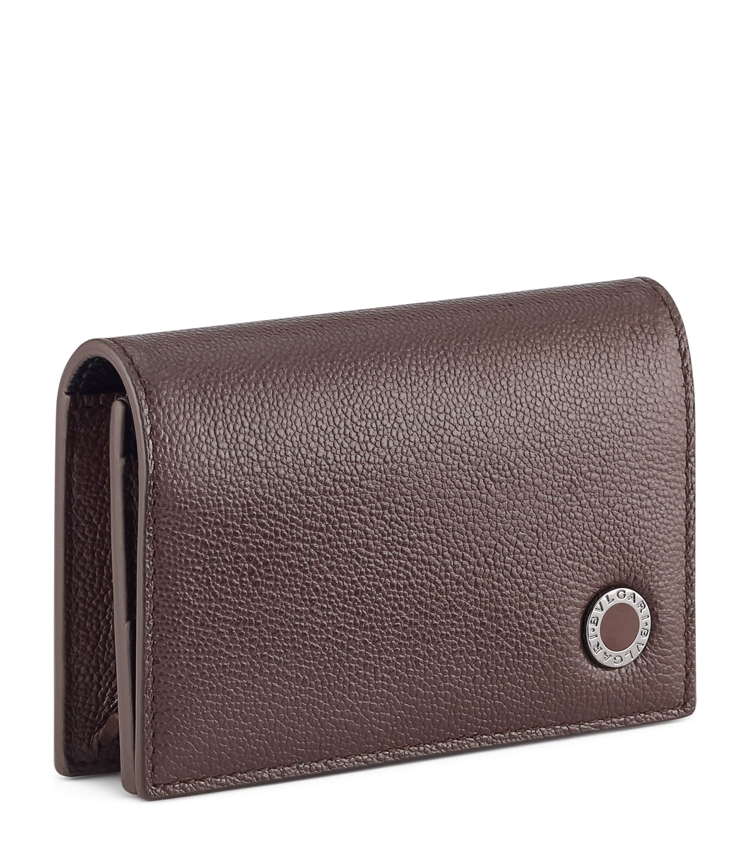 Leather Bvlgari Man Business Card Holder