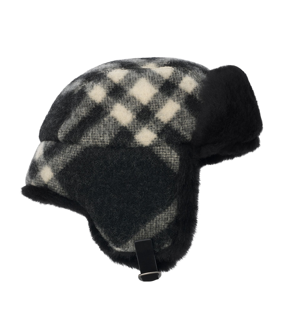 Wool Check Trapper Hat