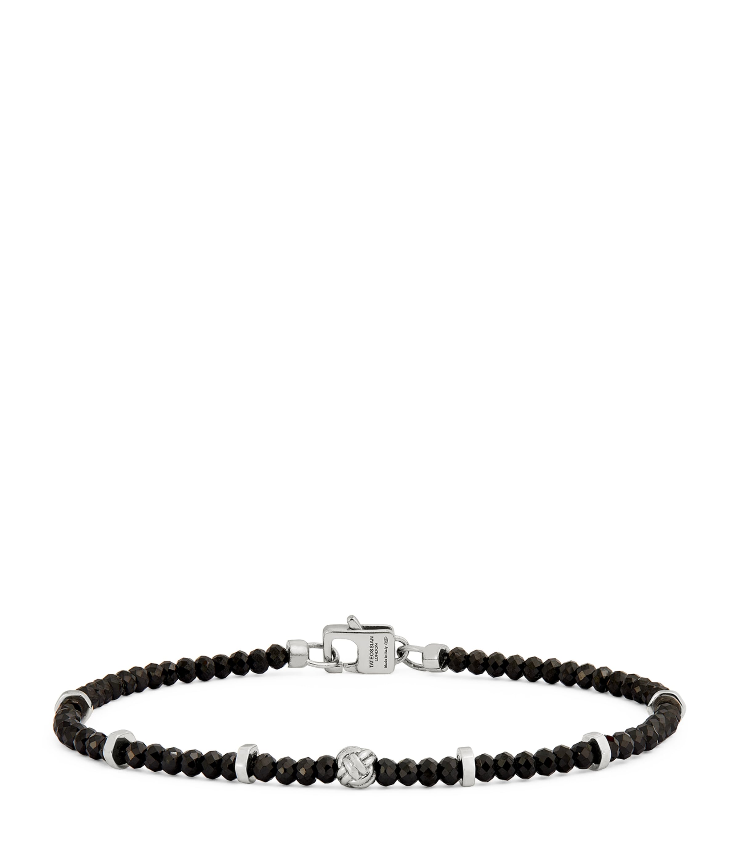 Tateossian Sterling Silver and Sodalite Stonehenge Bracelet