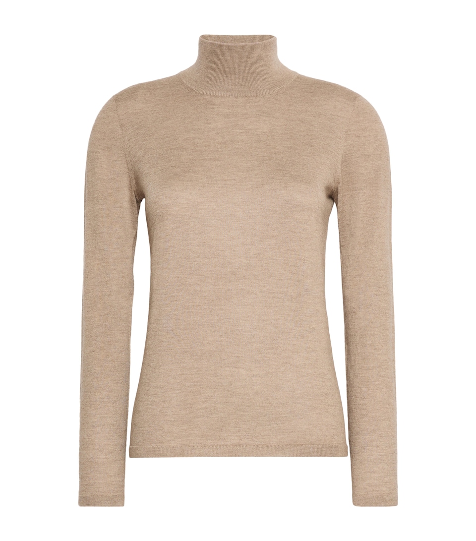 Max Mara Womens Cashmere Rollneck Sweater Sand