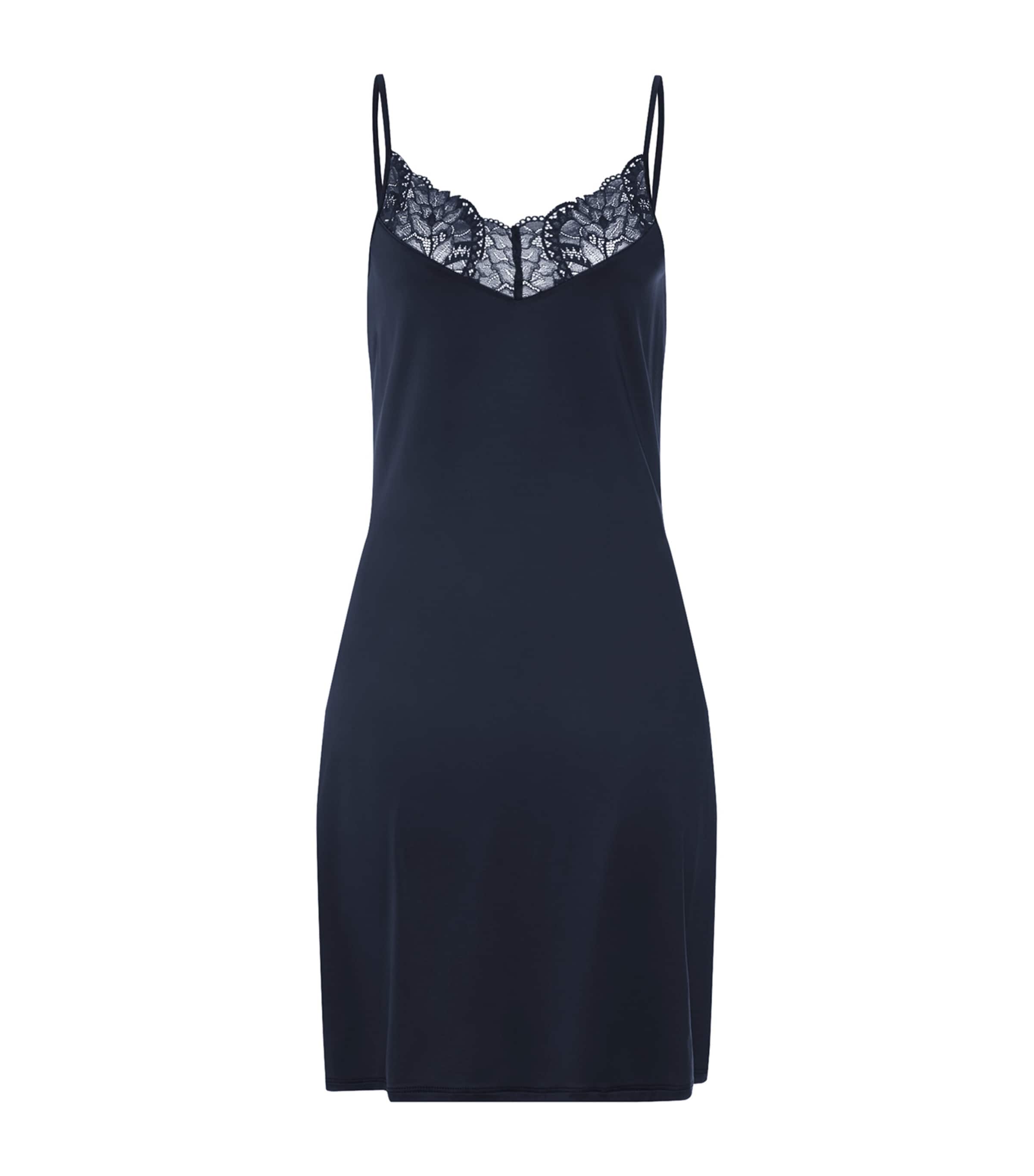 Hanro Womens Azelia Negligee Deep Navy