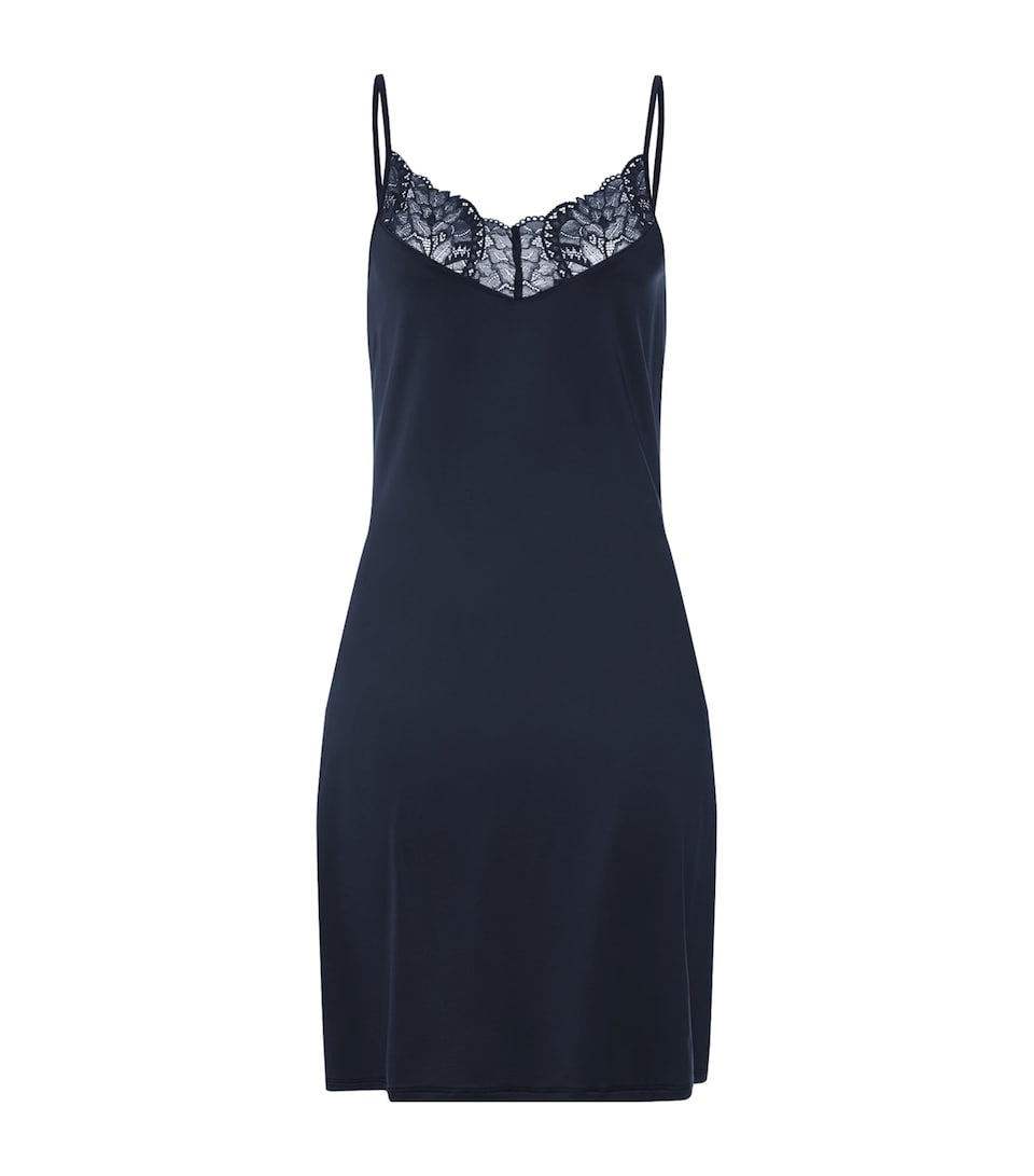Hanro Womens Azelia Negligee Deep Navy