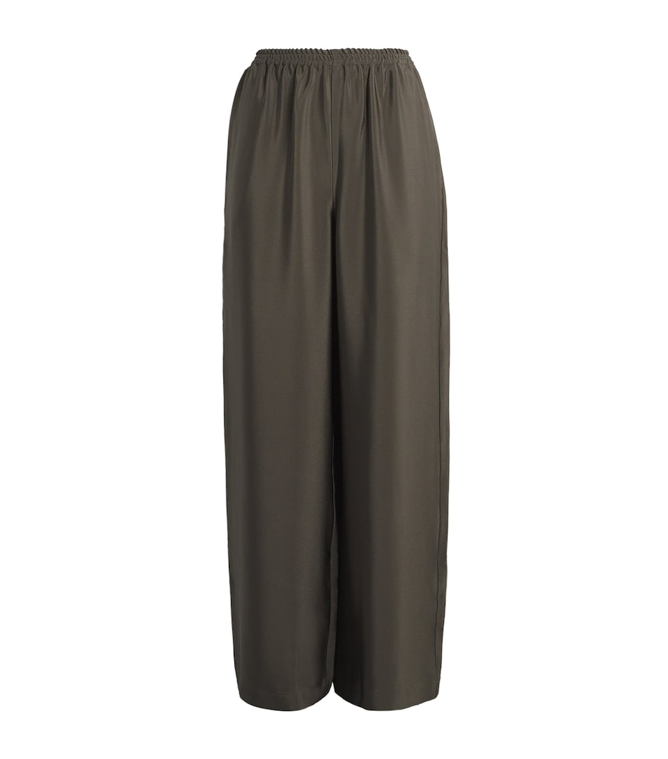 Silk Flared Trousers