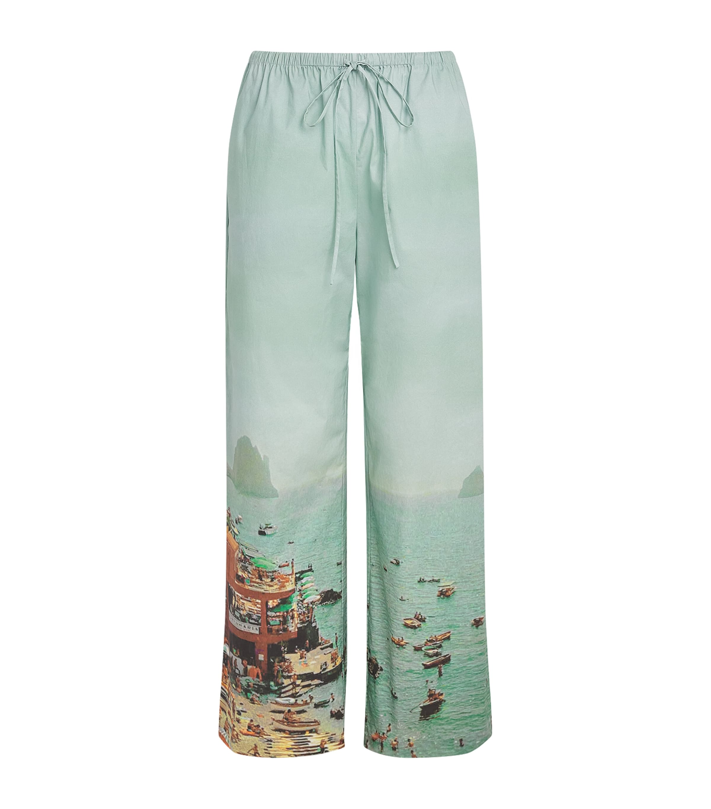 STAUD Womens Endless Summer Print Mateo Trousers Elsu Endless Summer