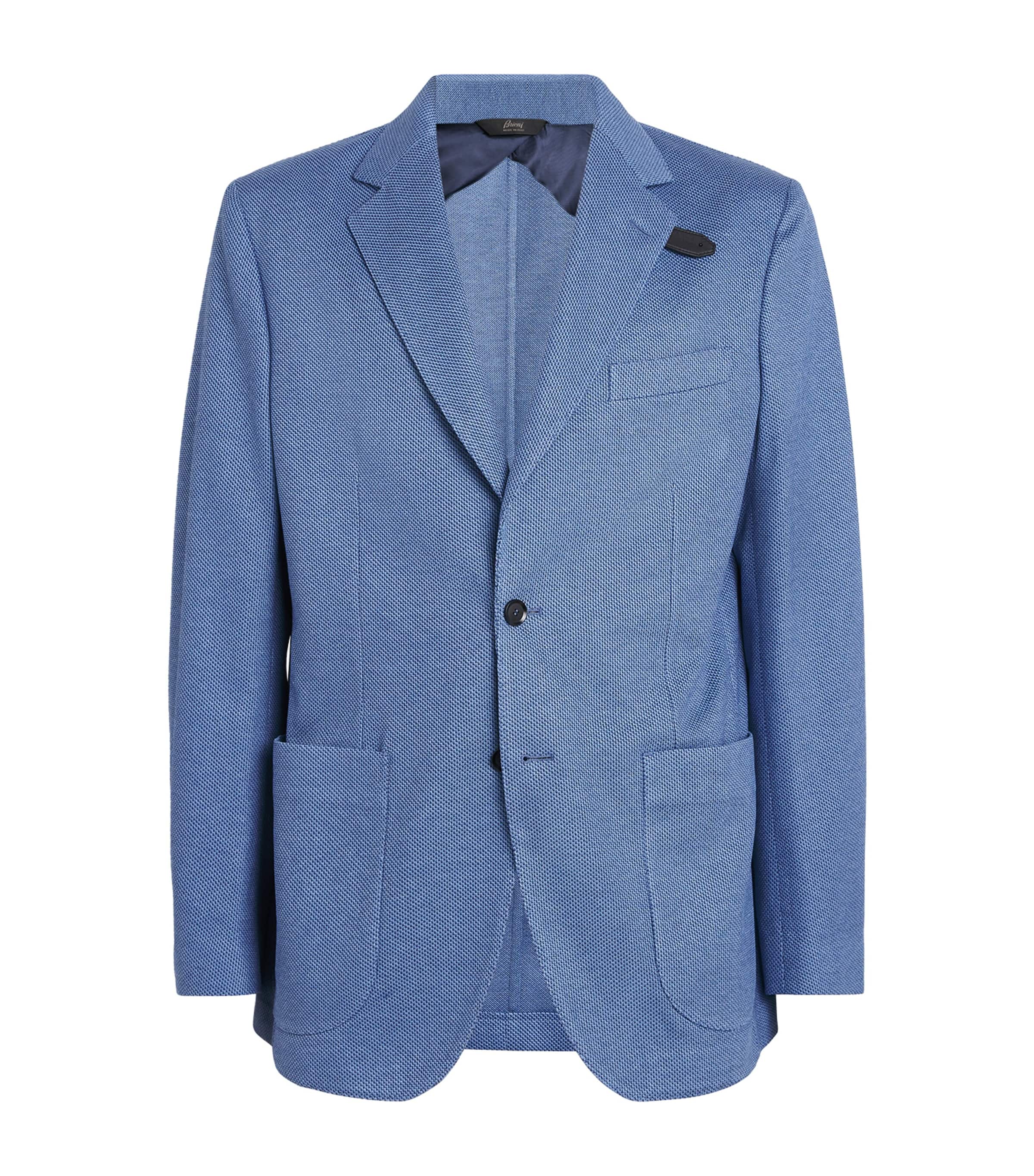 Brioni Mens Silk-Cotton Blazer