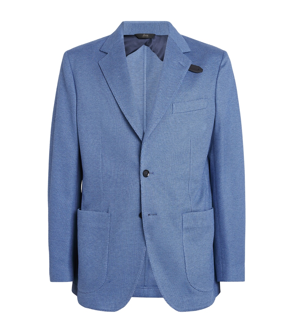 Brioni Mens Silk-Cotton Blazer