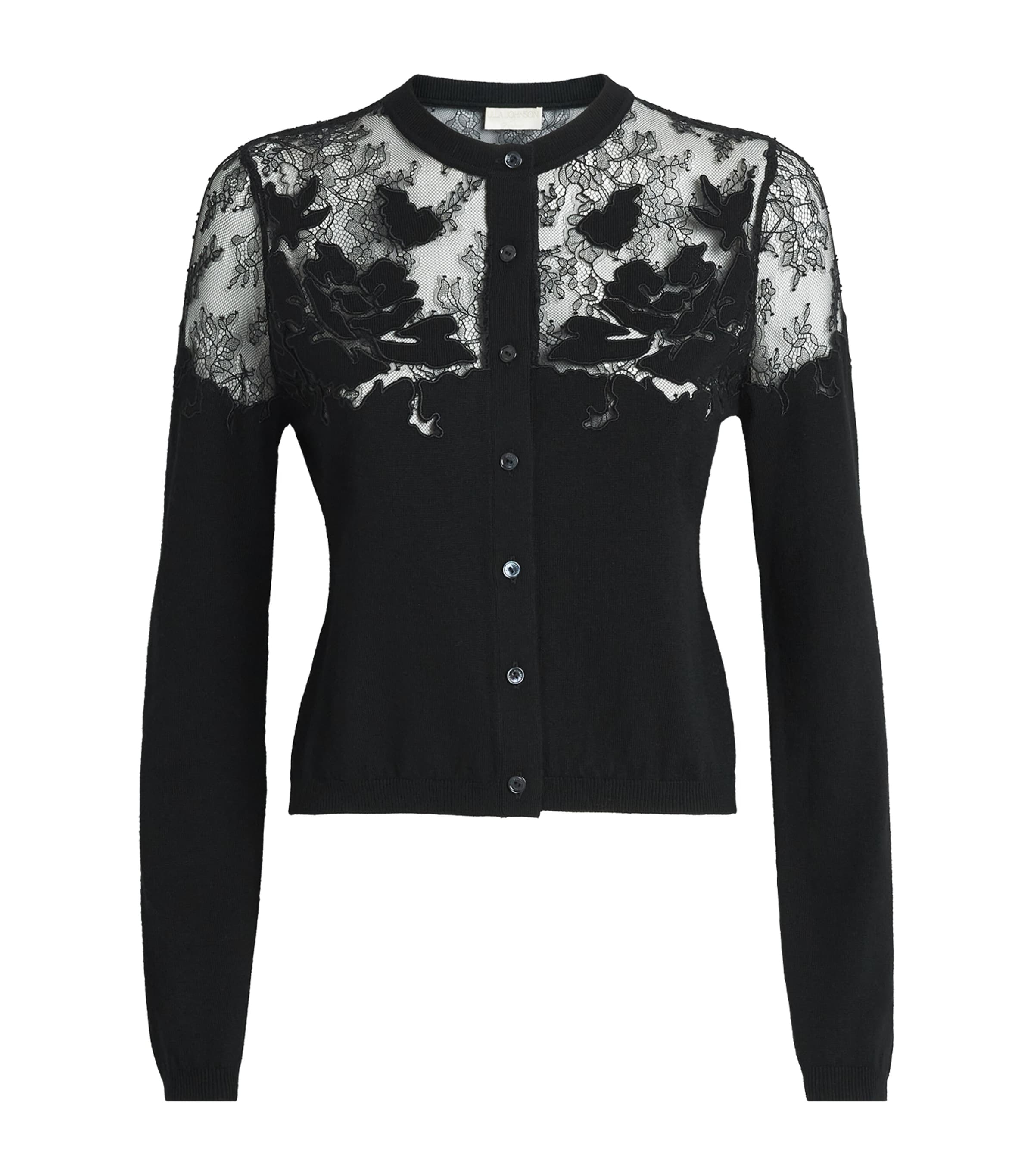 Ulla Johnson Womens Merino Wool Talia Cardigan Noir