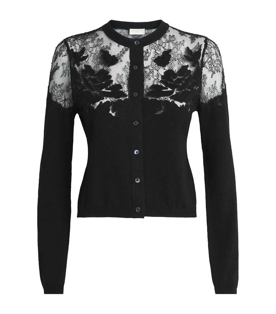 Ulla Johnson Womens Merino Wool Talia Cardigan Noir