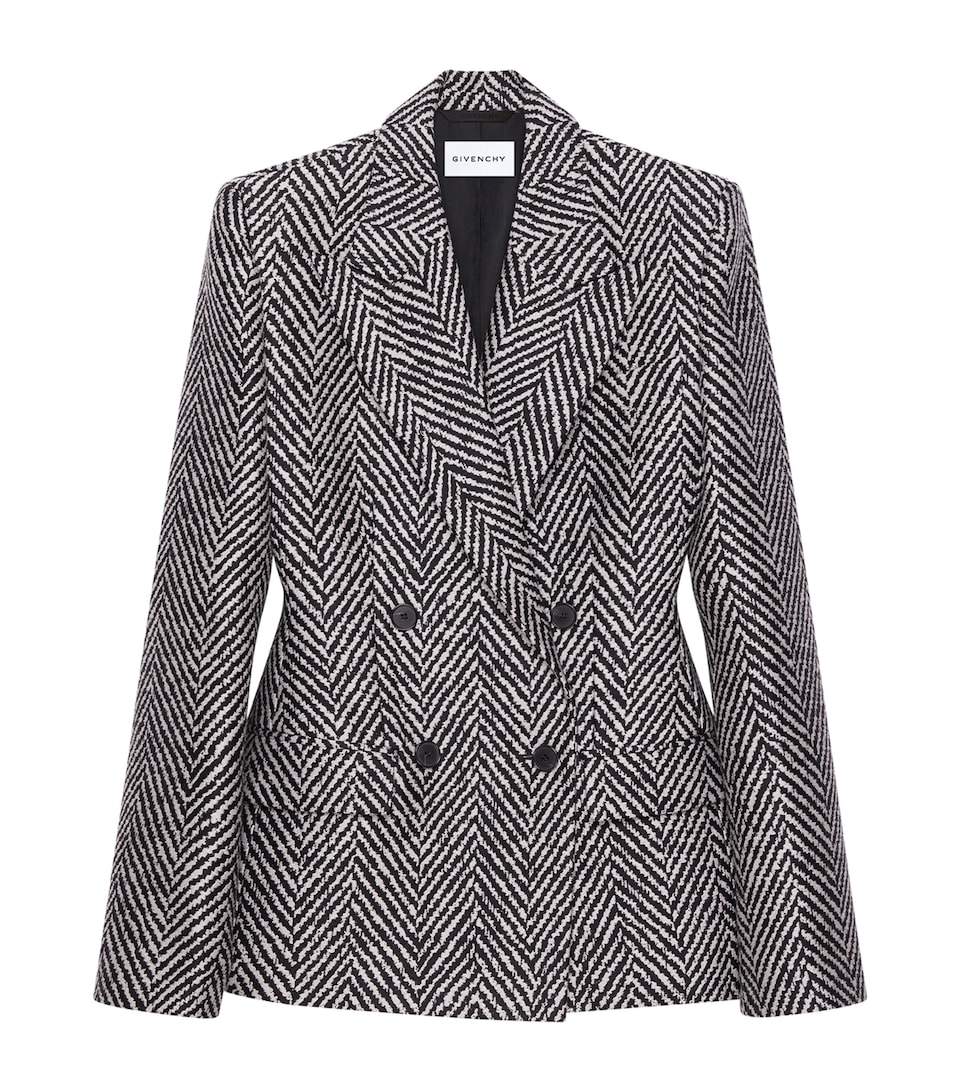 Wool-Blend Double-Breasted Jacket