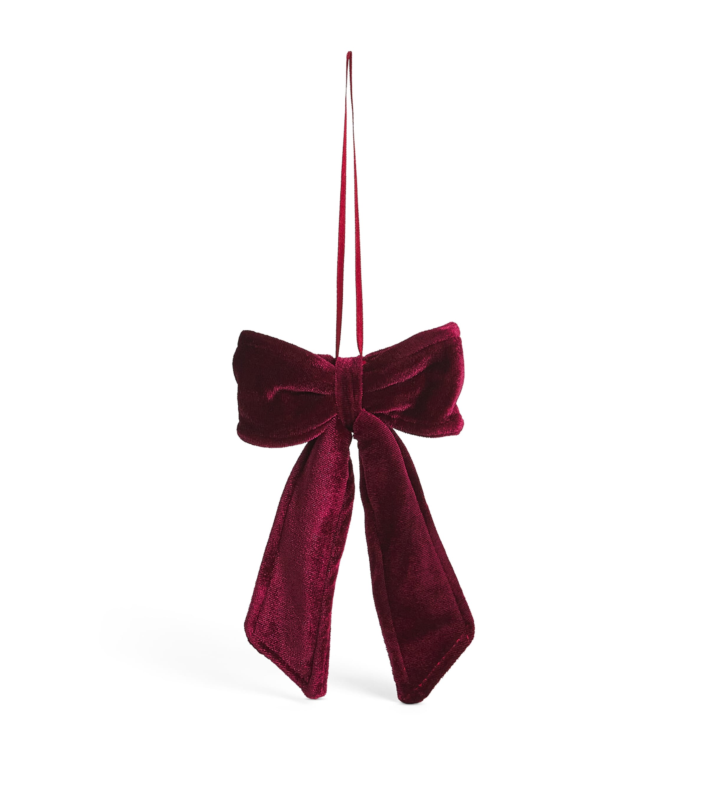 Luxury Garland Mini Velvet Bow Tree Decoration Burgundy