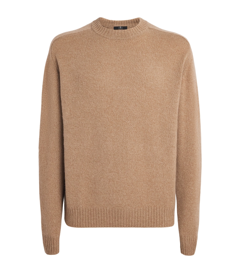 7 For All Mankind Mens Cashmere Sweater Beige