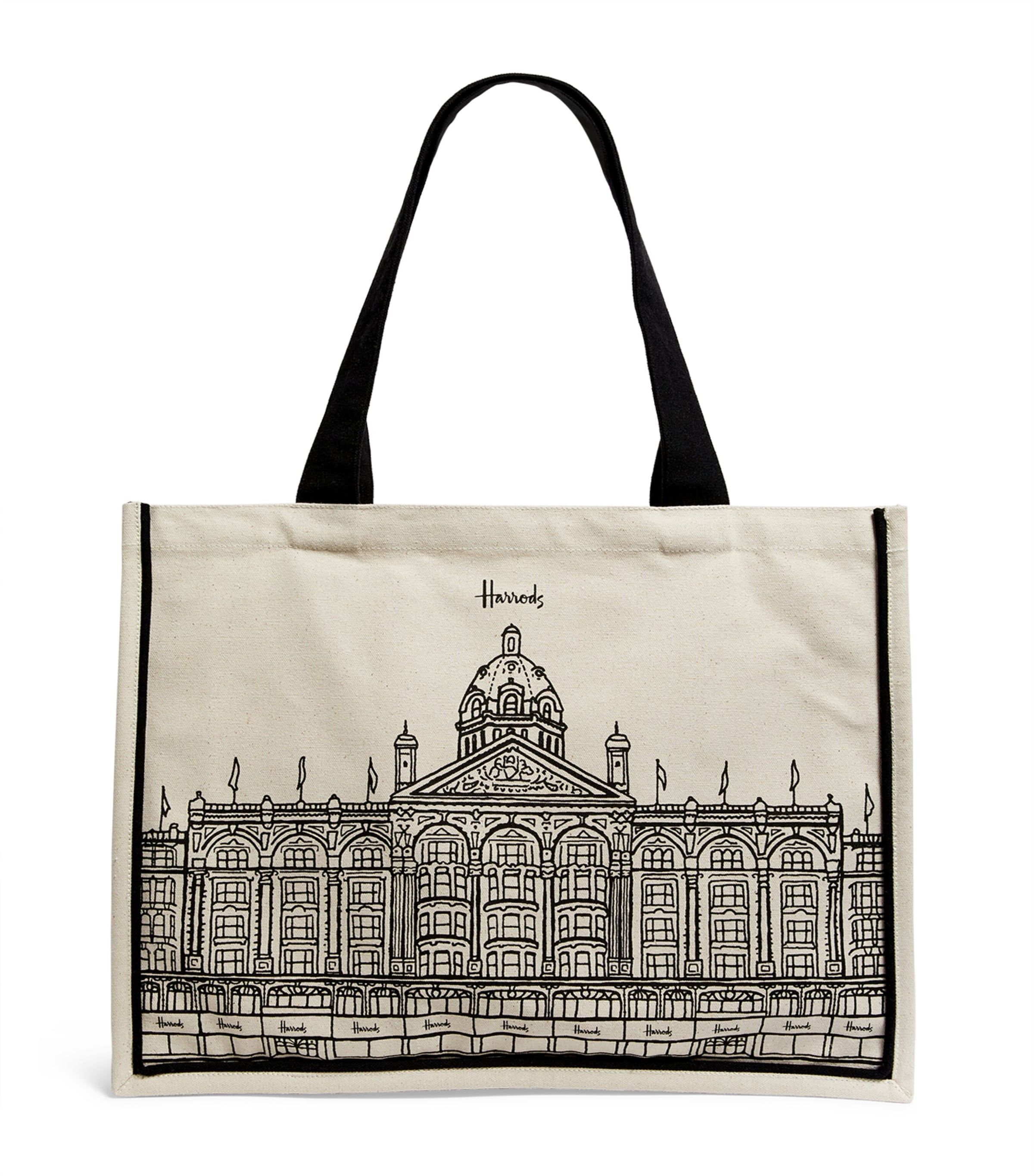 Harrods Large Harrods Outline Tote Bag Ivory