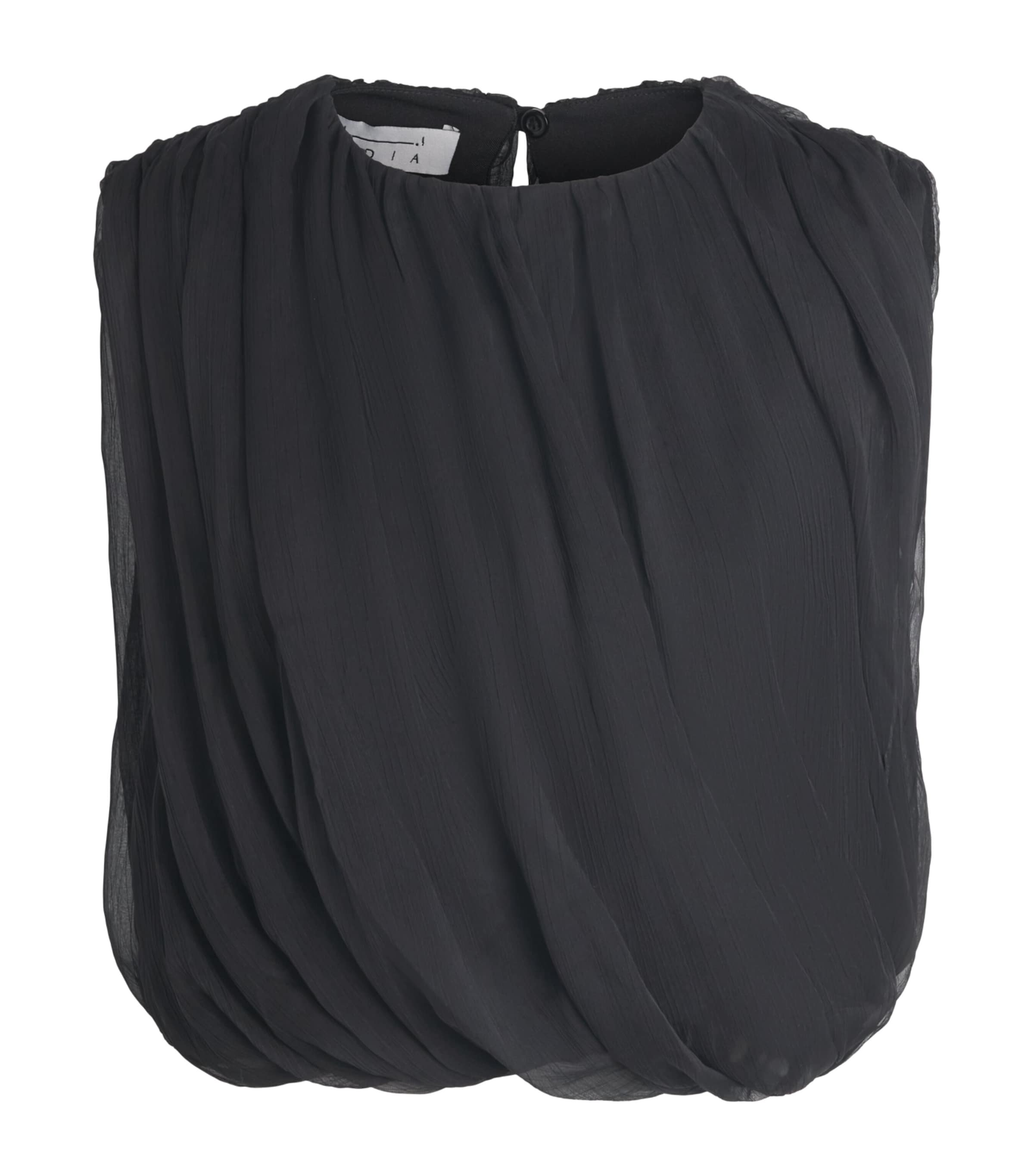 Abadia Womens Twisted Bubble Top Black