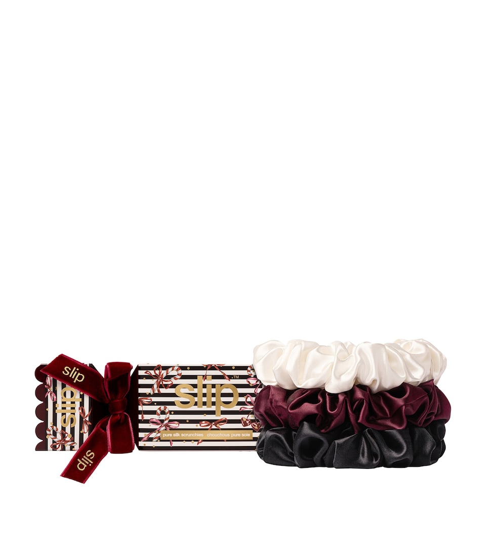 Mulberry Silk Large Scrunchies in Cracker (Set of 3)