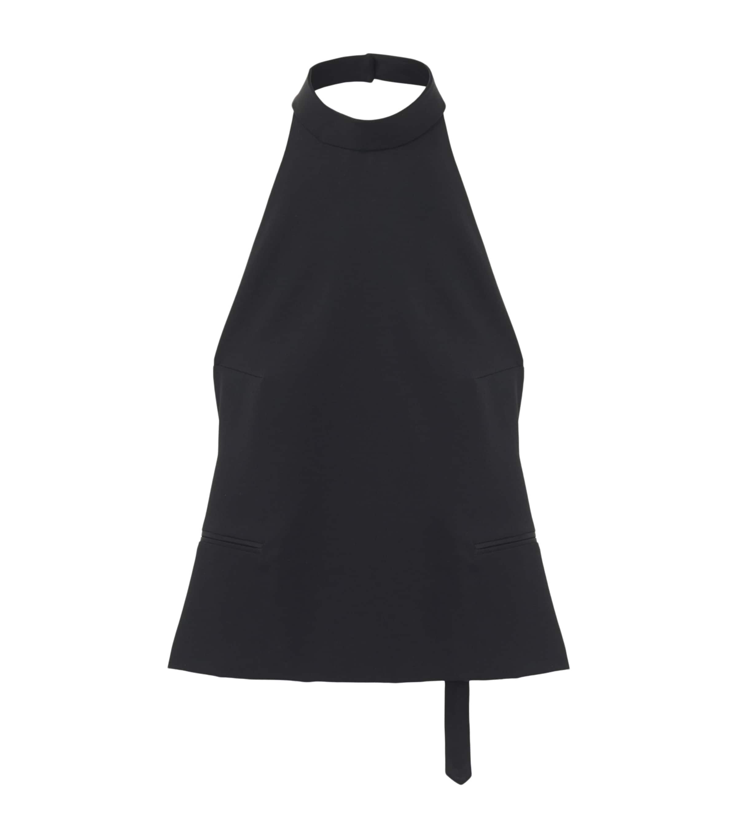 McQueen Womens Wool Halterneck Top