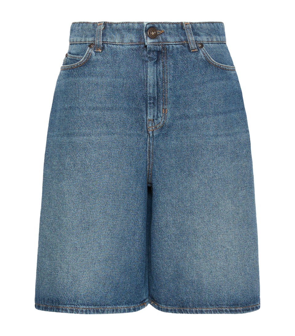 Weekend Max Mara Womens Denim Shorts Navy