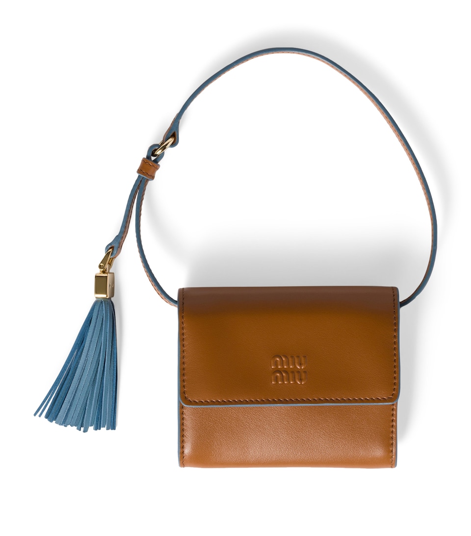Leather Tassel Chain Wallet