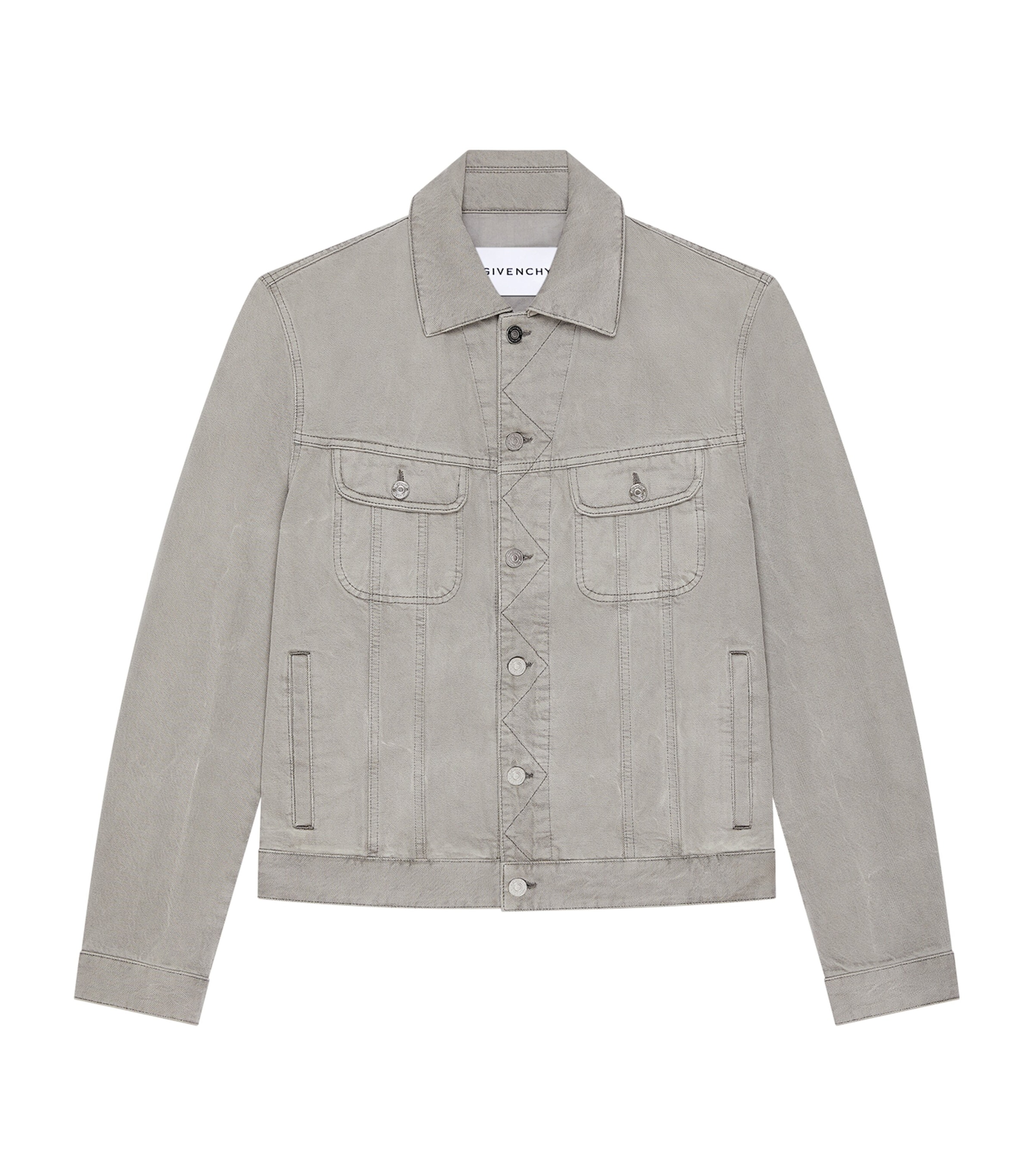 Givenchy Mens Crease-Effect Denim Jacket