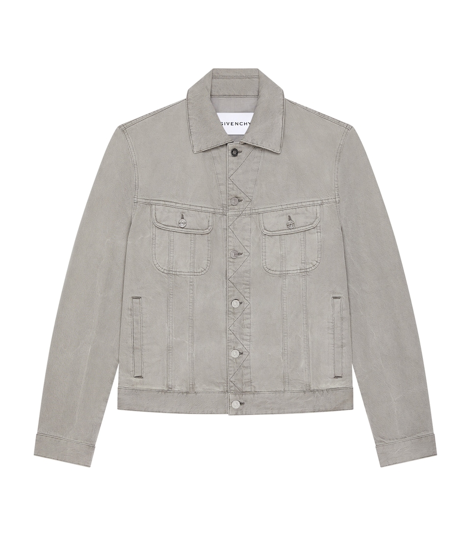 Givenchy Mens Crease-Effect Denim Jacket