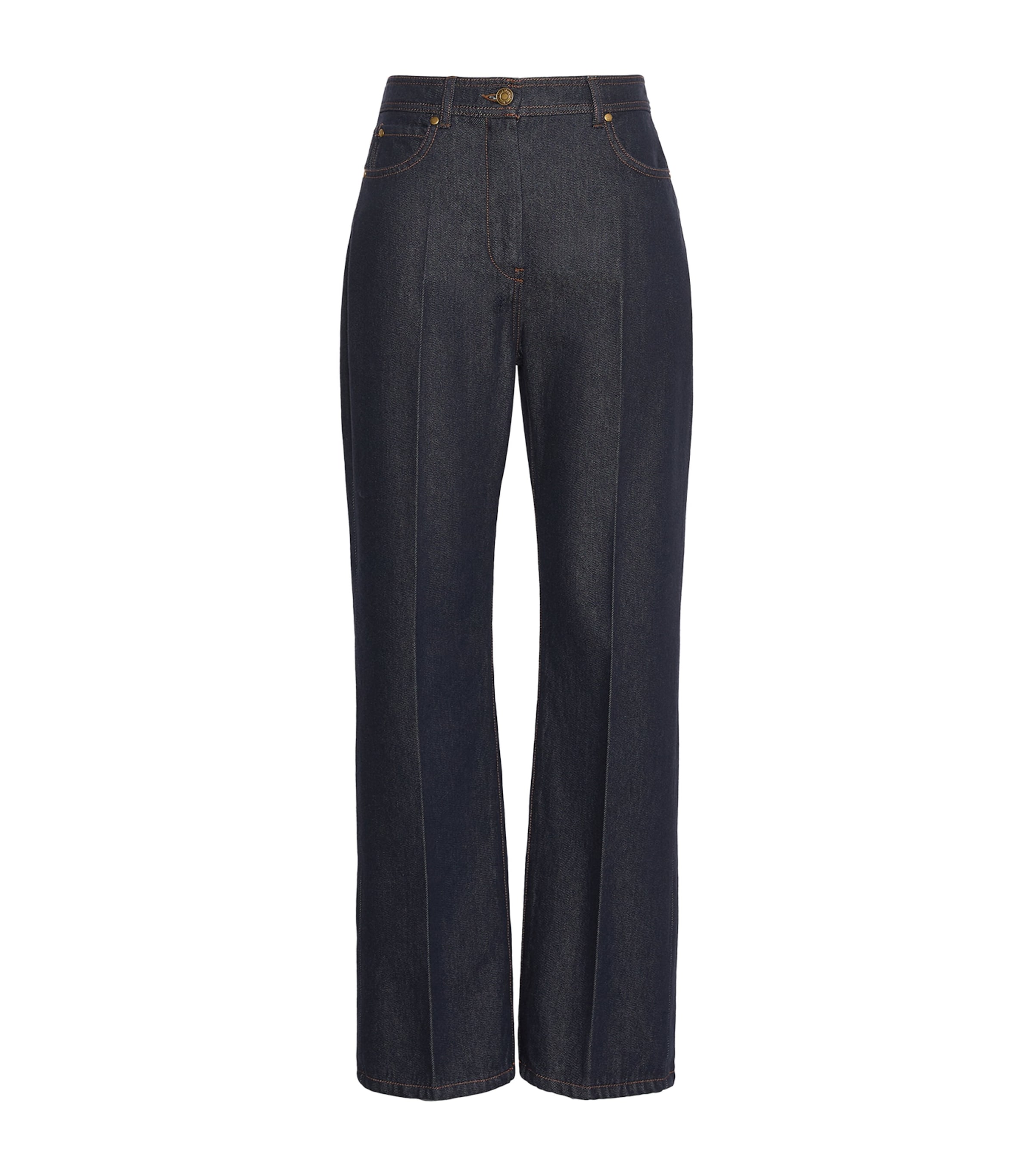 Max Mara Womens Cotton Chambray Trousers Midnightblue