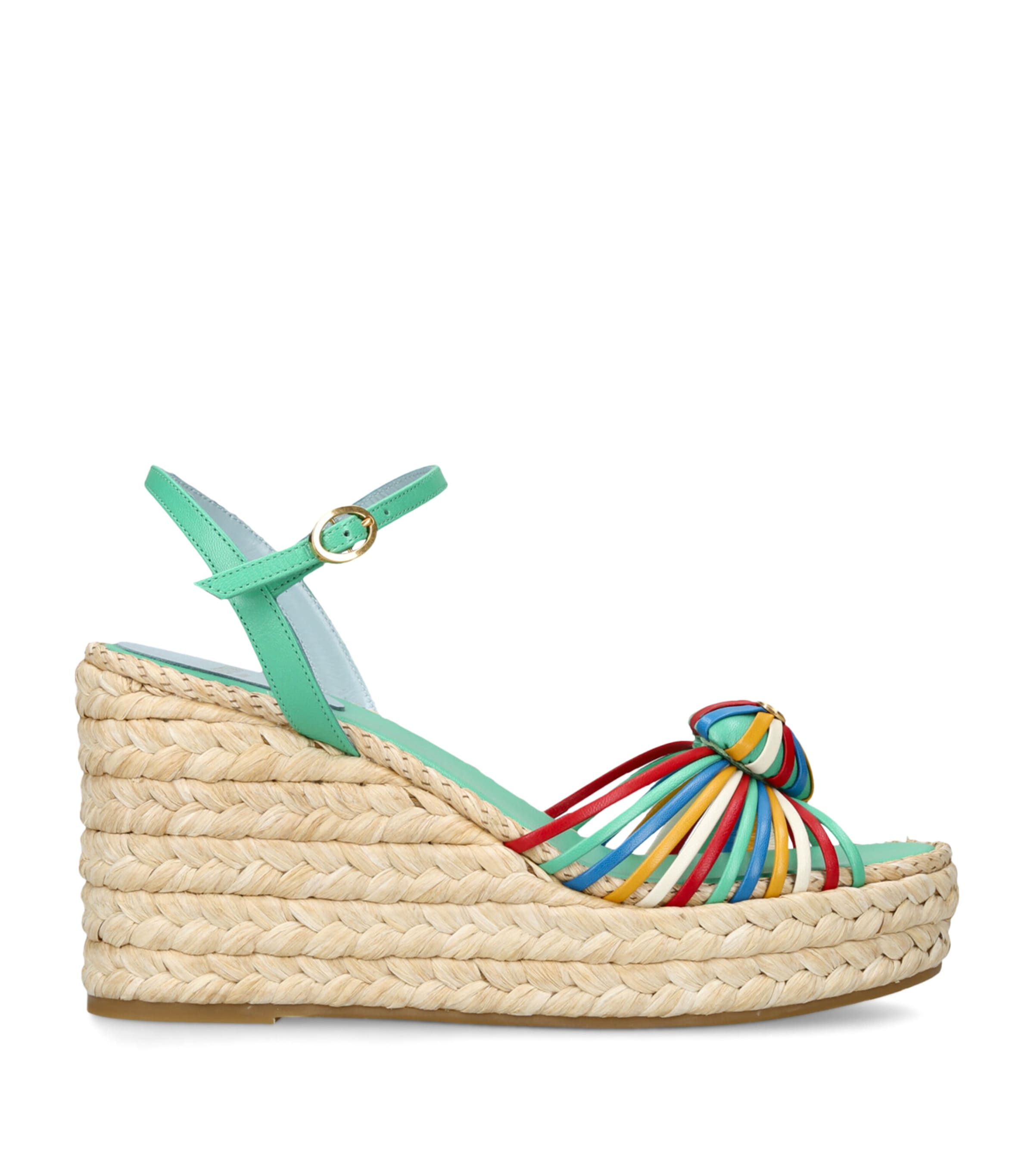 Valentino Garavani Leather Royal Wedge Sandals 30 Mult/other