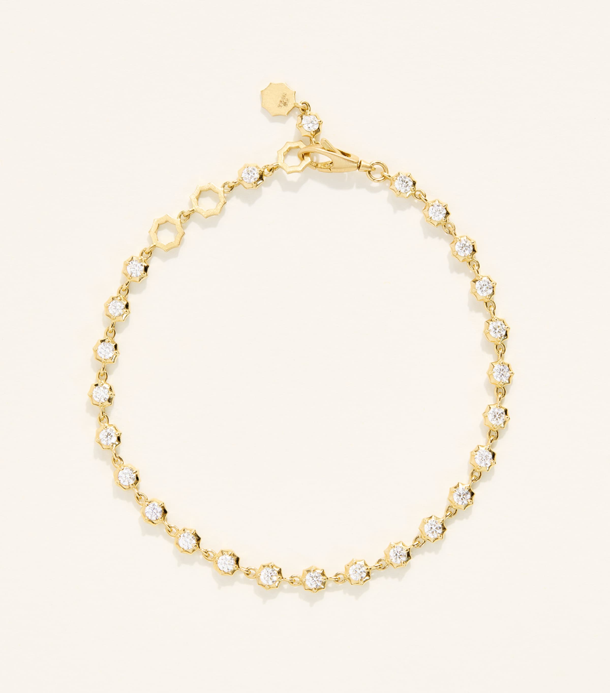 Jade Trau Yellow Gold and Diamond Sophisticate Tennis Bracelet Yellow Gold