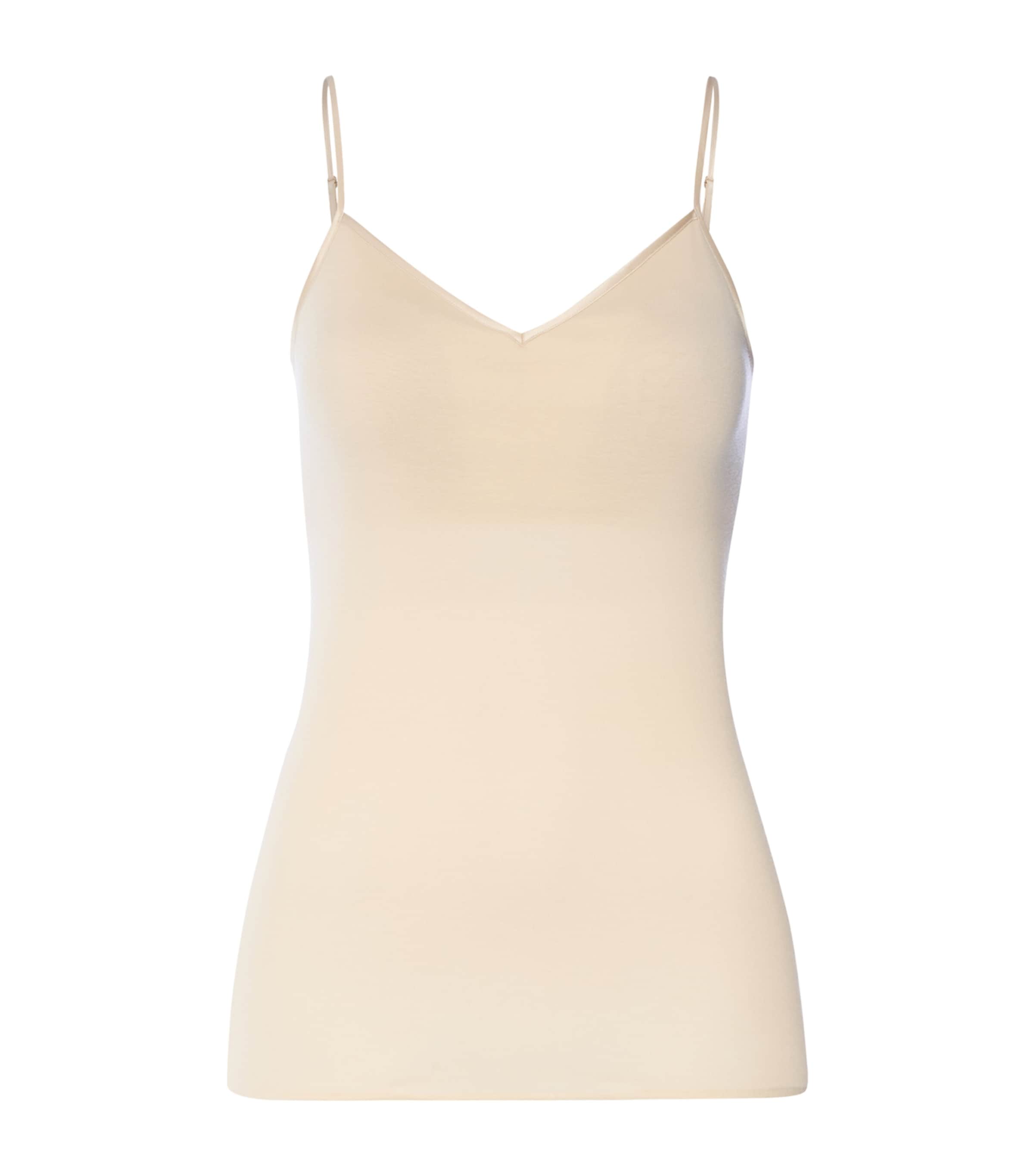 Hanro Womens Cotton Seamless Tank Top Summer Sand