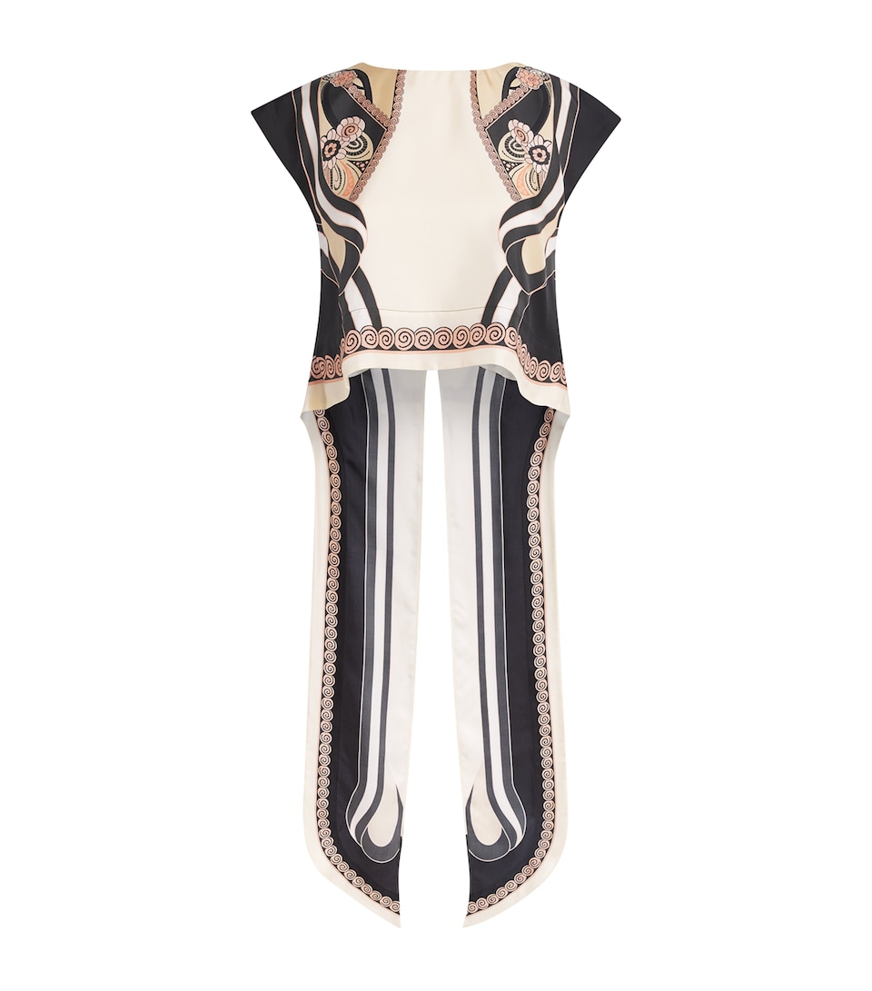 La Doublej Womens Silk Foulard Blouse Placée