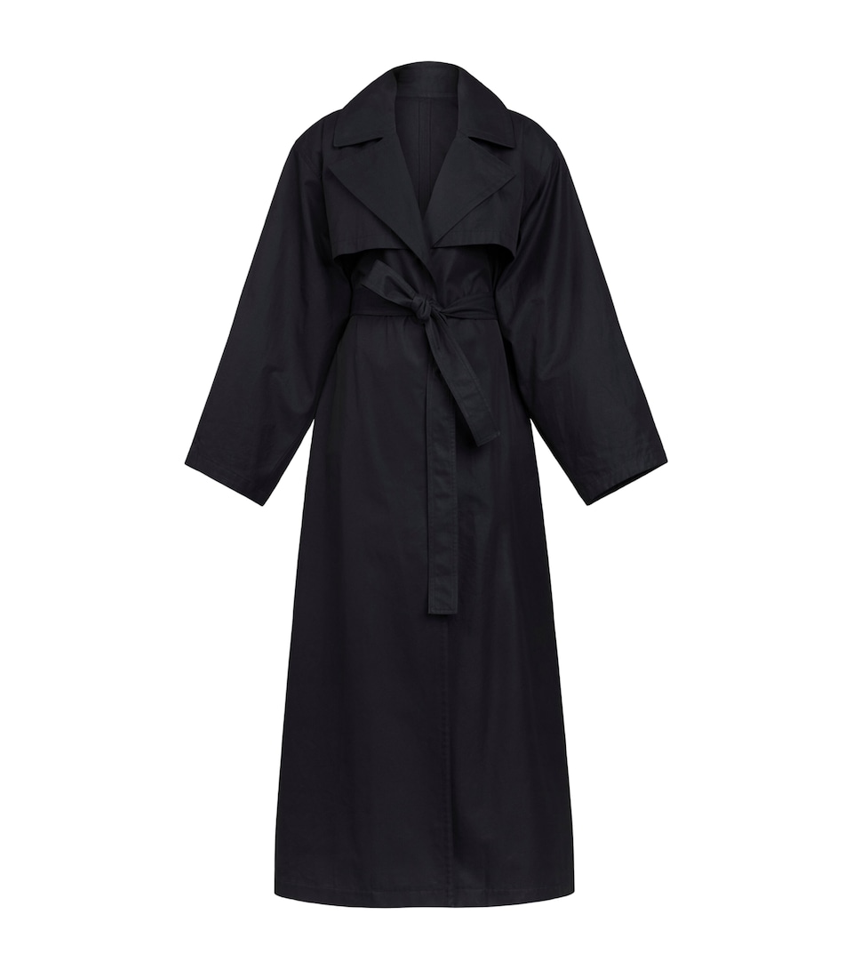 Alaïa Womens Cotton Trench Coat Minuit