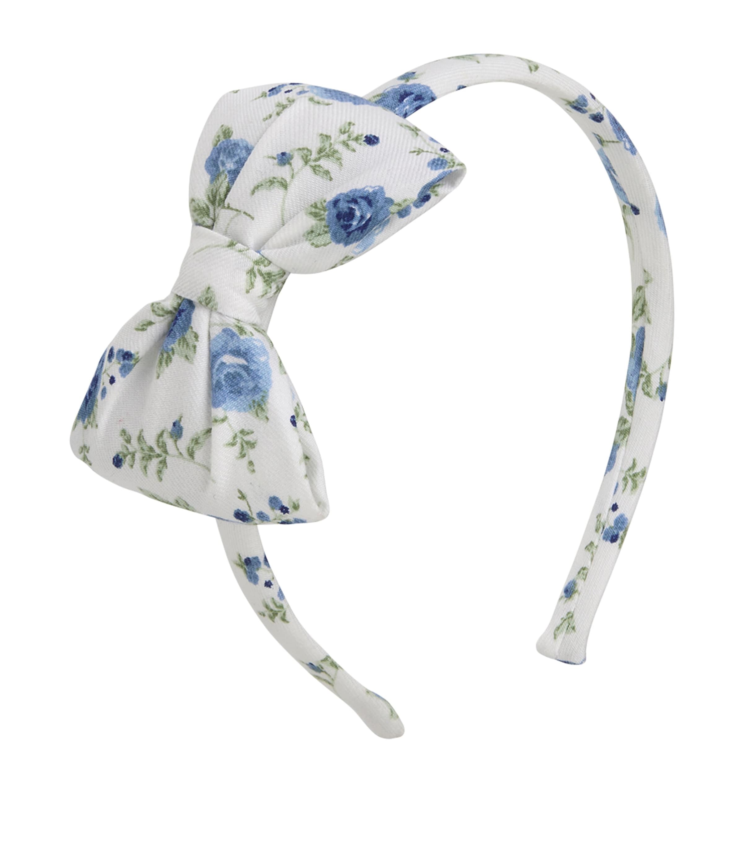 Trotters Floral Bow Arabella Headband Blue