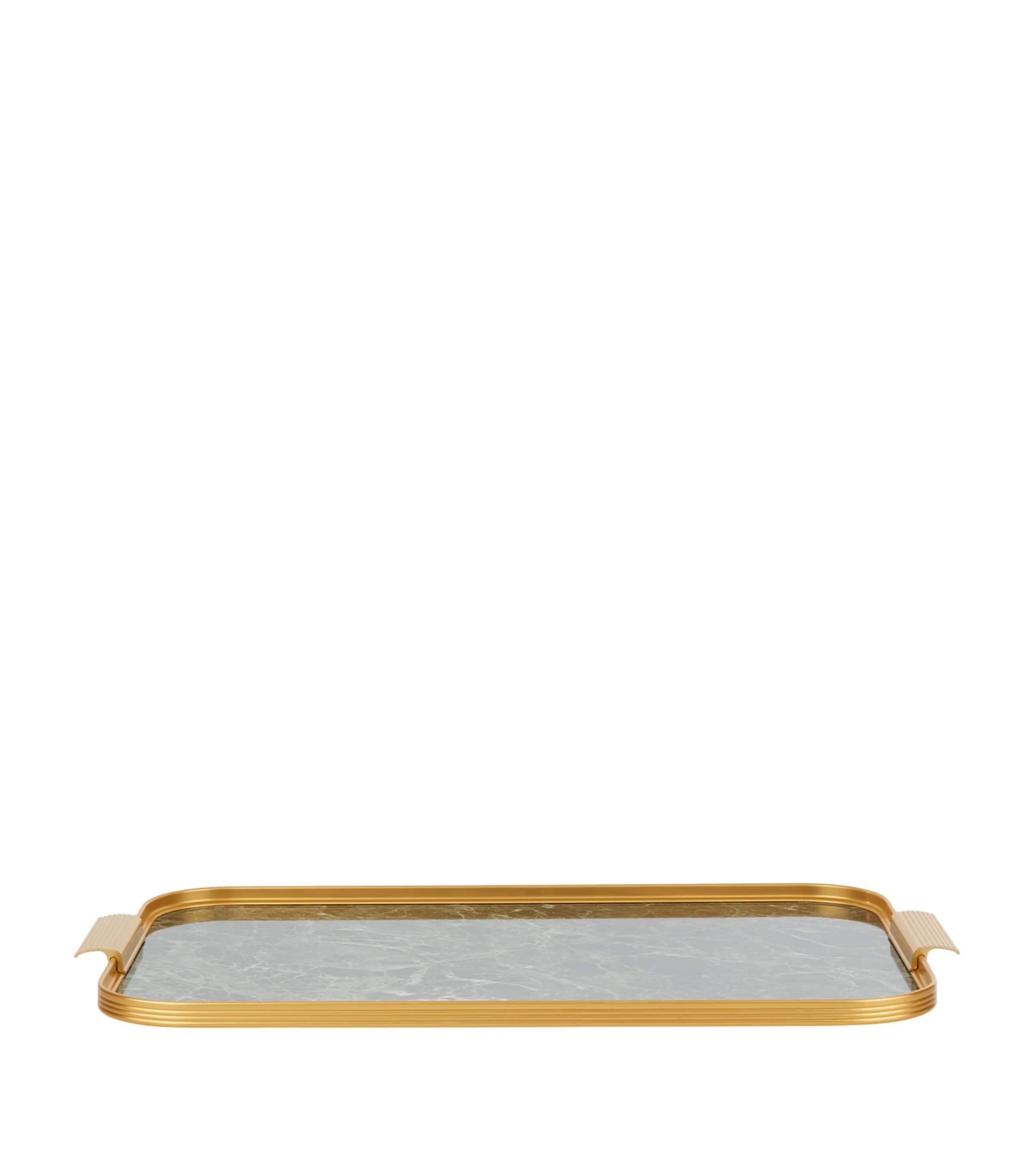 Marble Ribbed Tray (51cm)