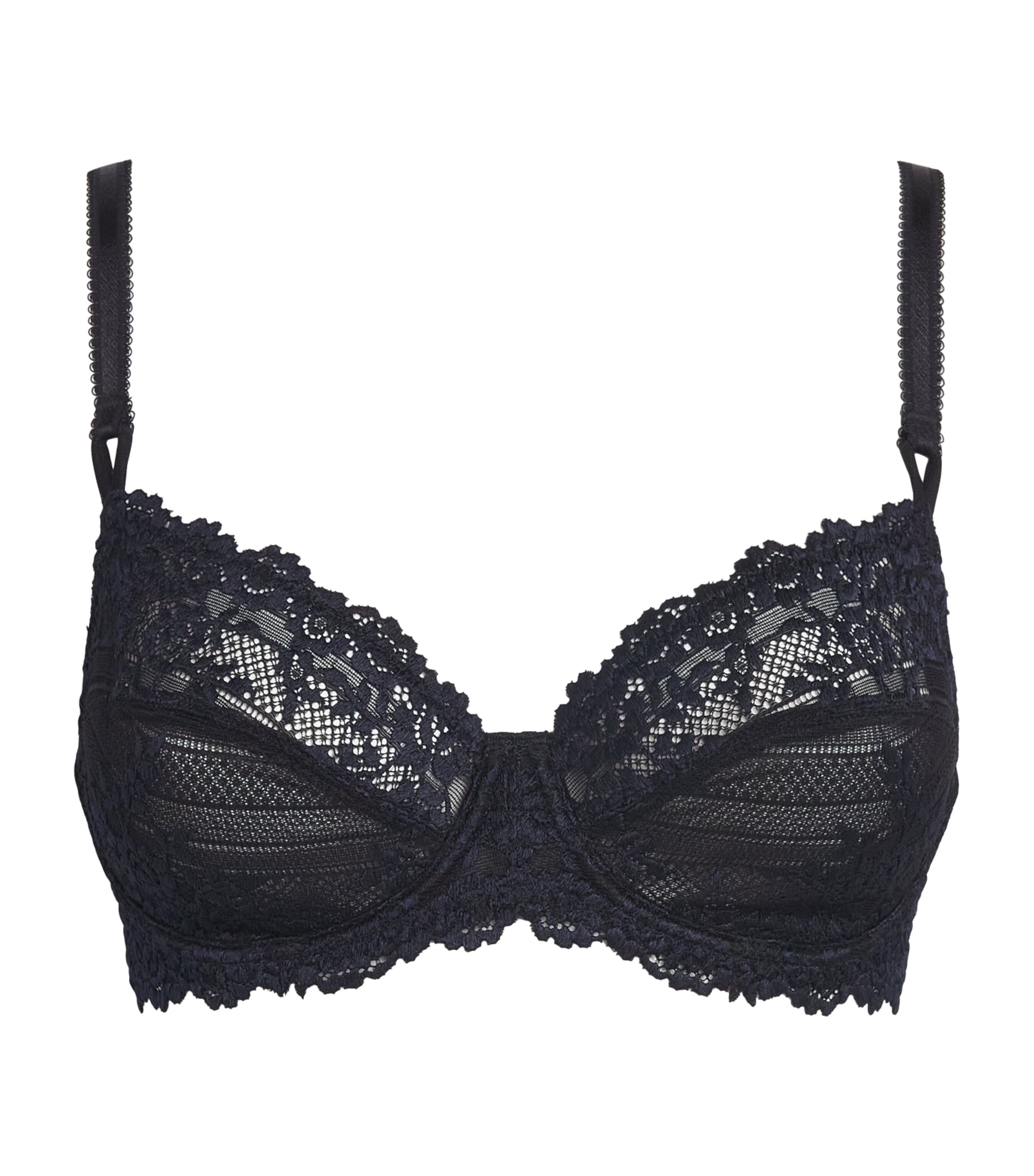Wacoal Womens Embrace Lace Underwired Bra Black/night Sky