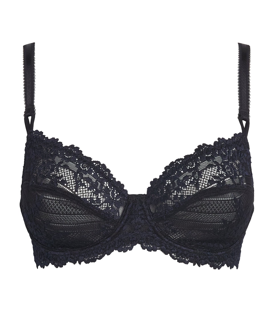 Wacoal Womens Embrace Lace Underwired Bra Black/night Sky