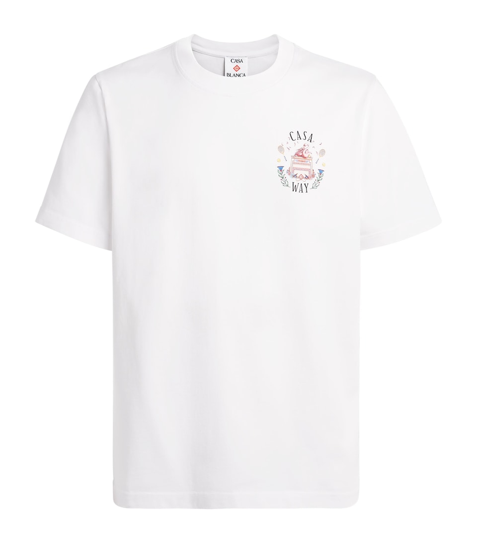 Casablanca Mens Organic Cotton Casa Way T-Shirt Casaway