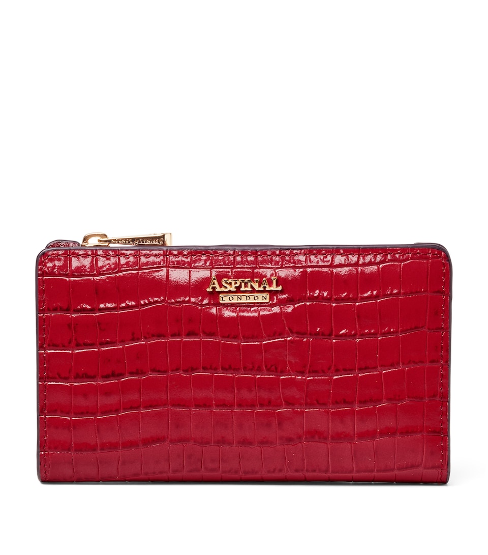 Aspinal Of London Small Leather Mayfair Purse Cherry
