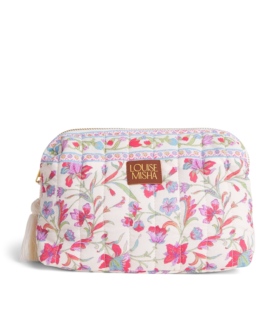 Cotton Floral Tassel Wash Bag