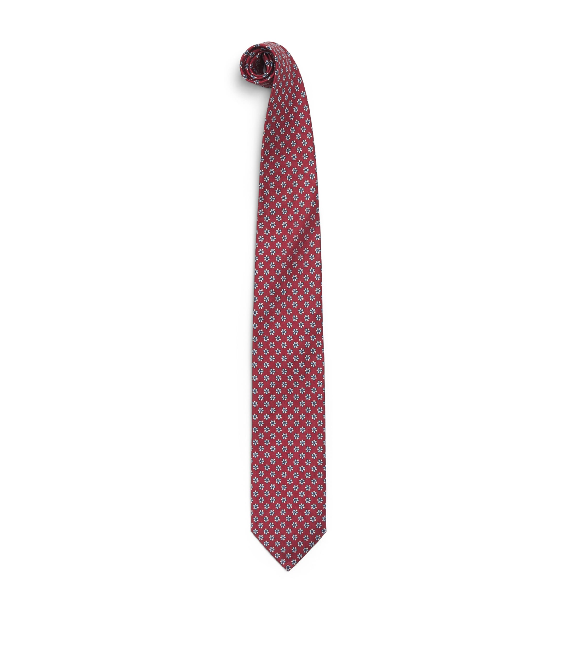 E. Marinella Silk Printed Tie Red