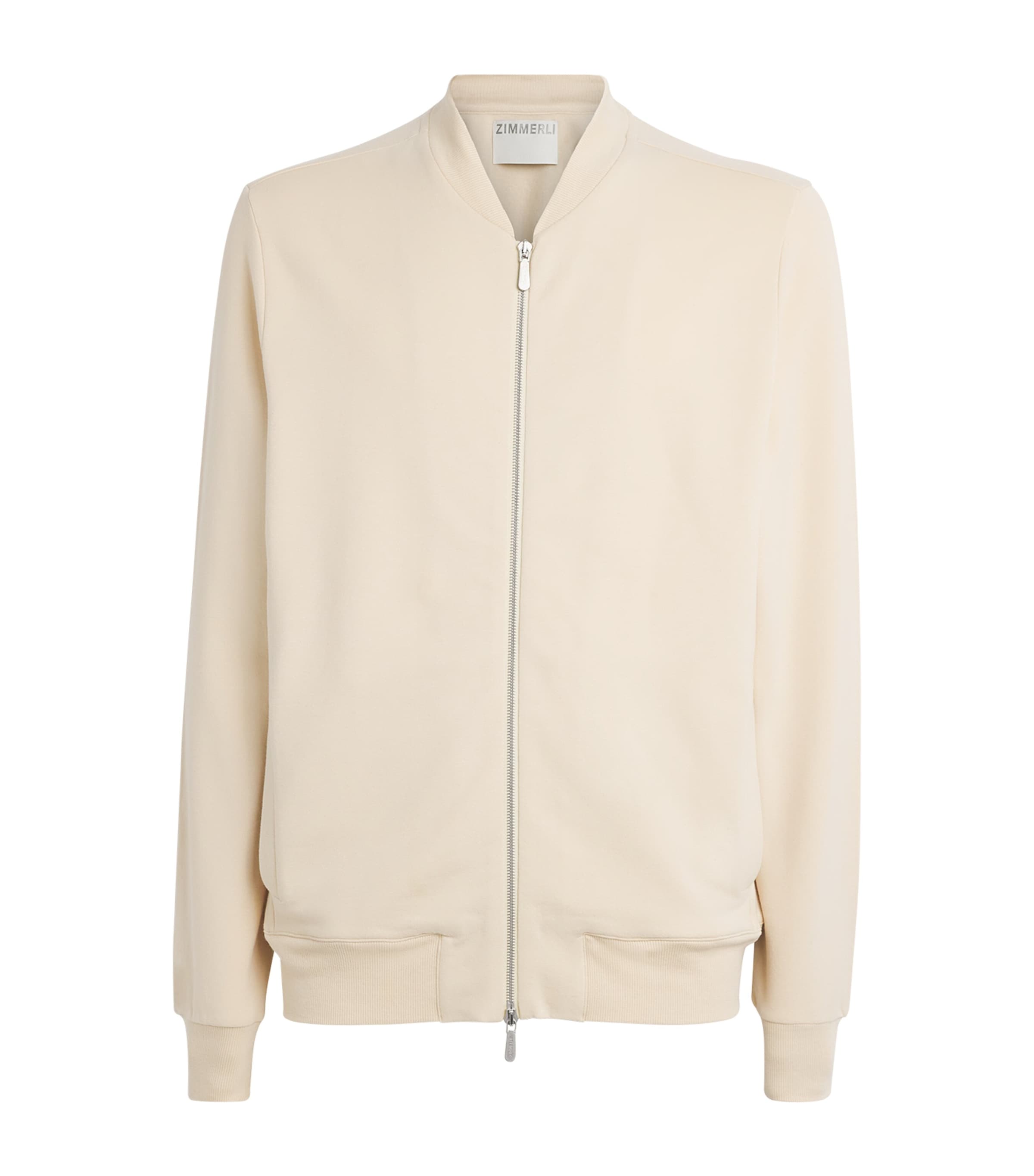 Zimmerli Mens Winter Lounge Zip-Up Jacket Beige