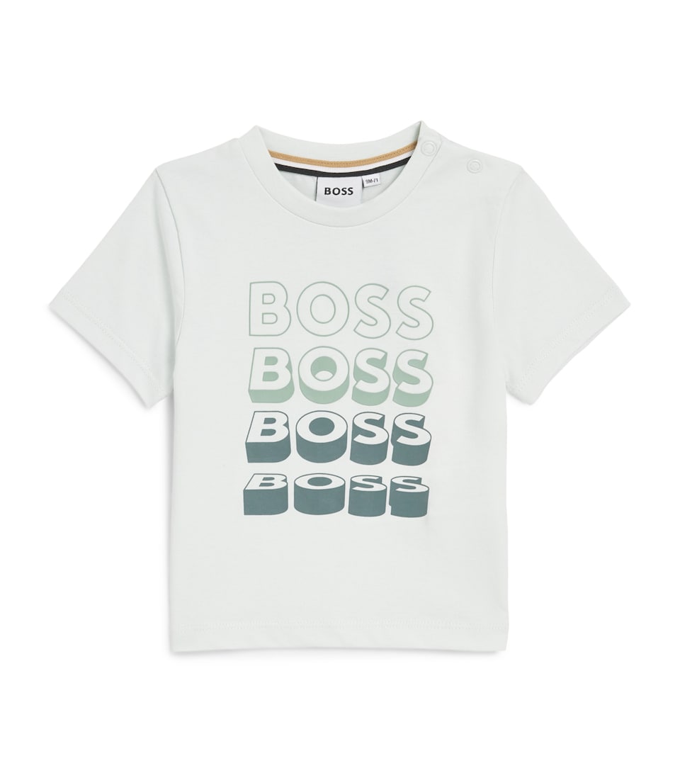 BOSS Kidswear Cotton Logo T-Shirt (3-36 Months) Green