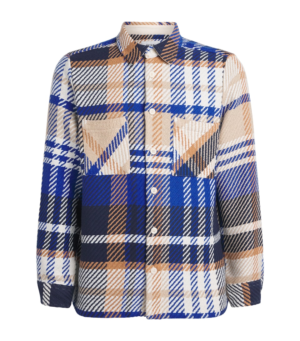 Cotton-Blend Pike Check Whiting Overshirt