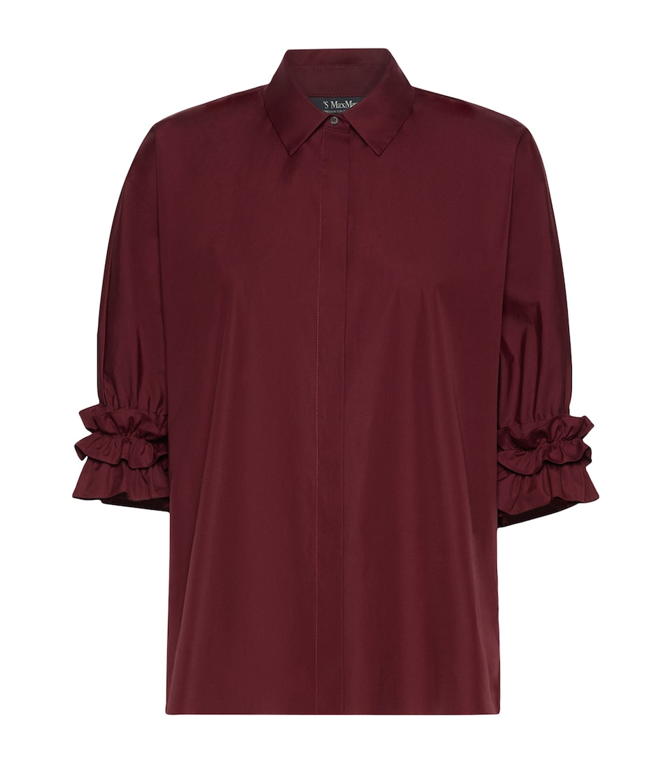 Max Mara Womens Poplin Shirt Ruby