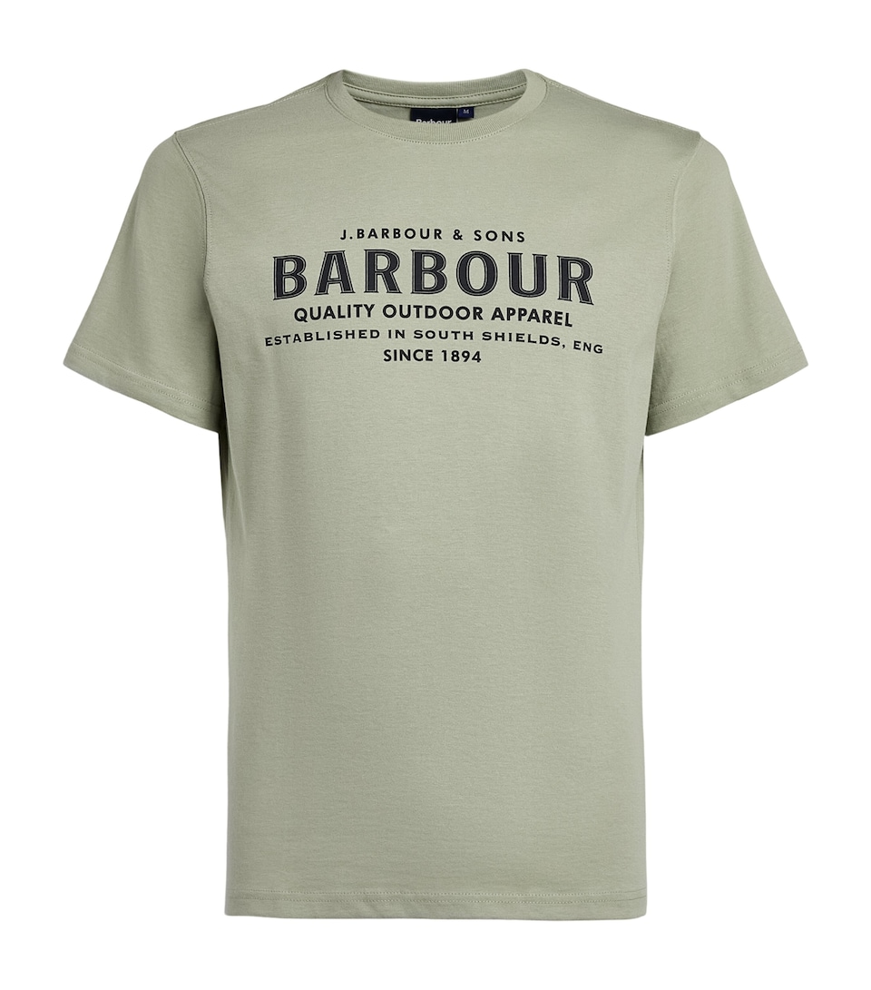 Barbour Mens Printed Moorside T-Shirt Mineral Green