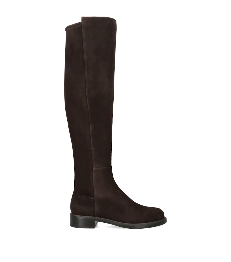 Stuart Weitzman Suede 5050 Gisele Over-The-Knee Boots Dark Brown