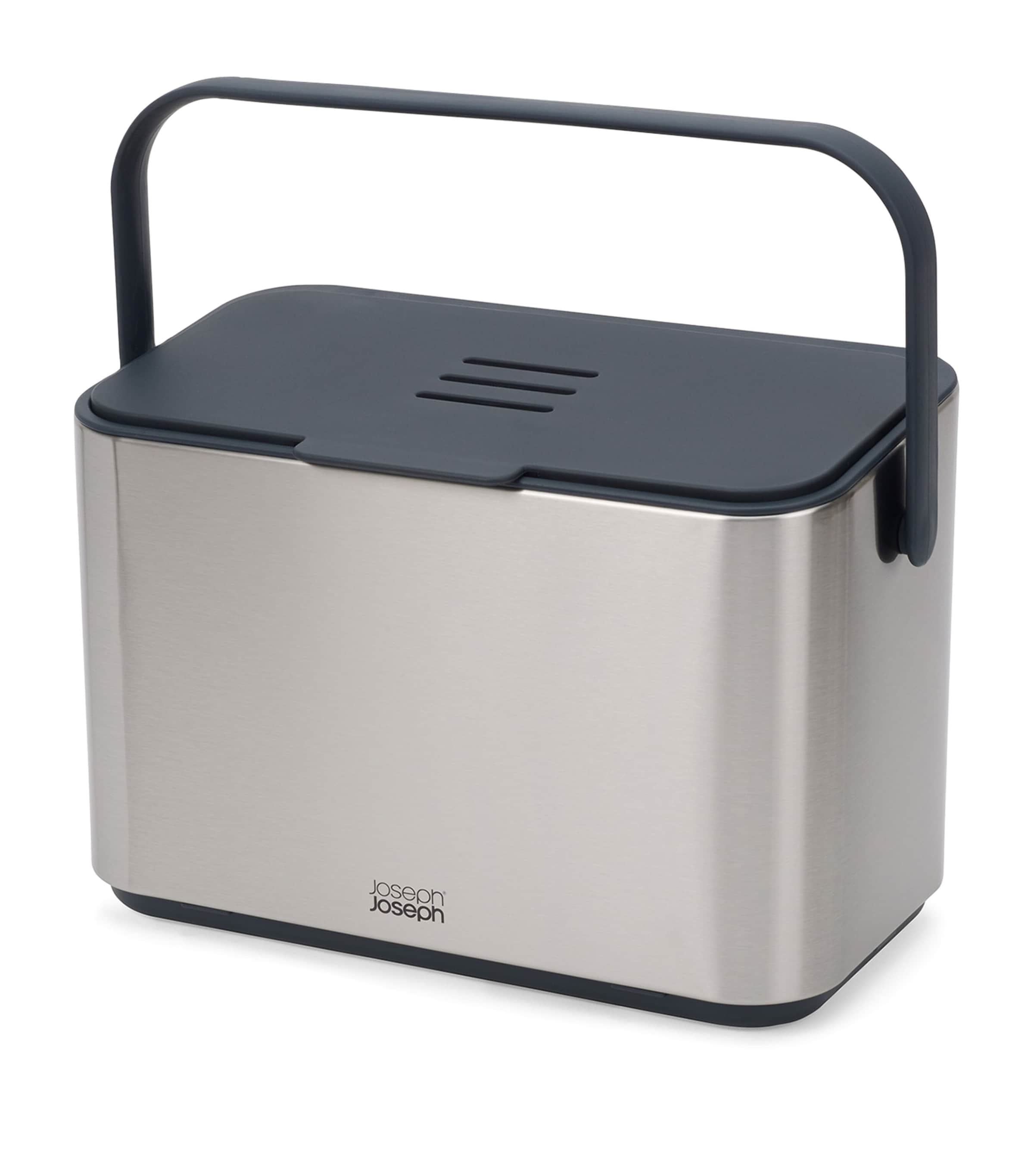 Joseph Joseph Stainless Steel Premium Food Waste Caddy (4L) Ss/dark Grey